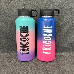 Insulated water bottle 40oz straw lid